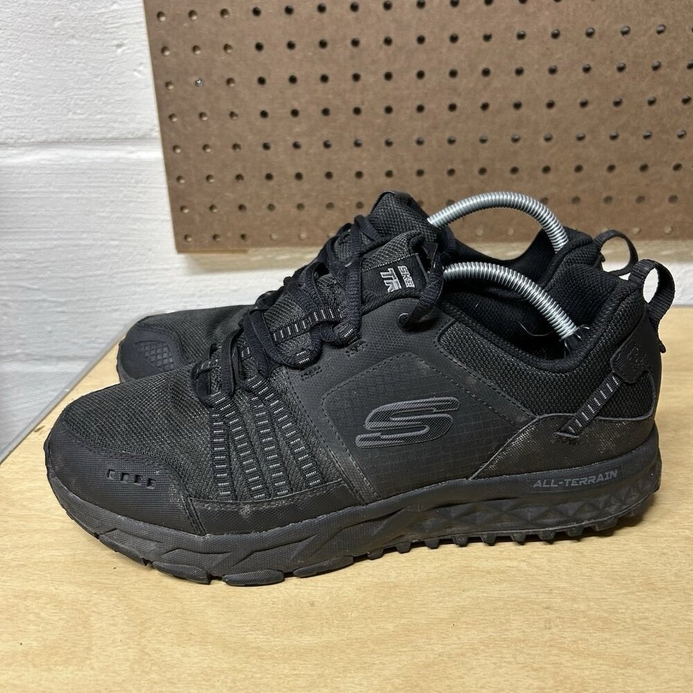 Skechers Trail Running Shoes Black Mens Size 11 56255s Hiking Shoes Mesh Outdoor